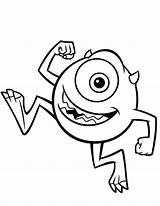Meet Happy Mike Wazowski In Monsters Inc Coloring Page  Kids Play Color sketch template