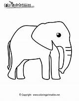 Elephant Coloring Page  A Free Animal Printable sketch template