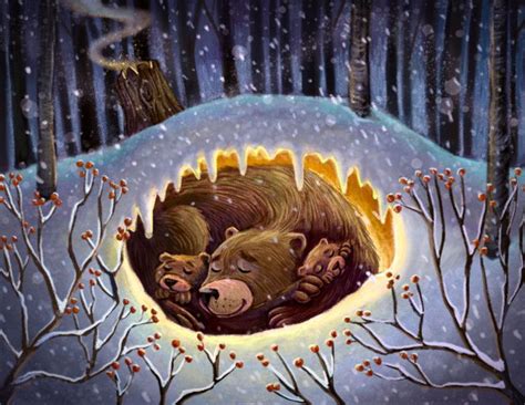 Hibernating Bears by John Joseph | Illustration, Art, Painting