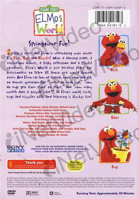 Springtime Fun - Elmo's World - (Sesame Street) on DVD Movie