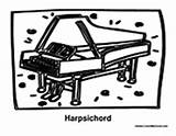 Harpsichord Printable Coloring Pages Sketch Page sketch template