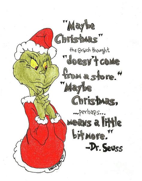 The Grinch Christmas Quote Poster by Scott D Van Osdol | Grinch christmas party, Christmas ...