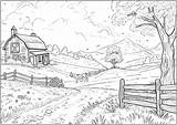 Farm Landscape  Countries Cities And Architecture Coloring Pages sketch template