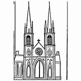 Cathedral Coloring Page · Creative Fabrica sketch template