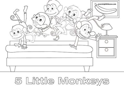 5 little monkeys colouring sheet - Szukaj w Google | 5 little monkeys ...