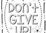 Dont Give Up sketch template