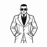 Fun Secret Agent Coloring For Kids  Page sketch template