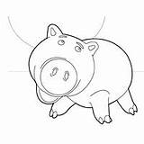 Hamm Toy Story Pages Coloring sketch template