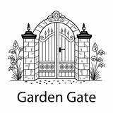 Entrance Gate Drawing Vectors & Illustrations For Free Download  Freepik sketch template