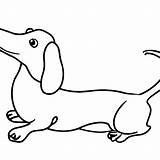 Simple Dachshund Coloring Page · Creative Fabrica sketch template