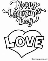 Happy Valentines Day Coloring Pages Printable sketch template