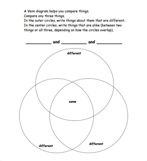 7+ Triple Venn Diagram Templates - Free Sample, Example Format Download!