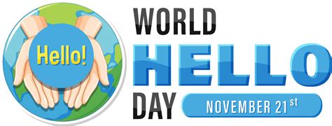 World hello day poster design 12822022 Vector Art at Vecteezy