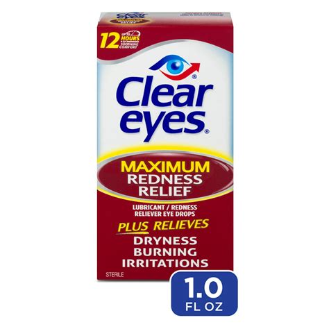 Clear Eyes Maximum Strength Redness Relief Eye Drops, Red Eye Relief, 1 fl oz - Walmart.com ...