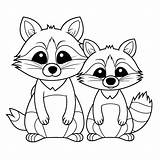 Coloring Pages Raccoon Printable For sketch template