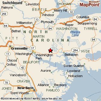 Pinetown, North Carolina Area Map & More