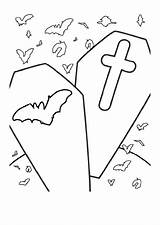 Halloween Coffins Coloring Page Printable Pdf Download sketch template