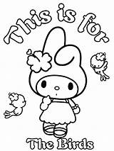 Free Sanrio My Melody Coloring Page  Hello Kitty colouring Pages sketch template