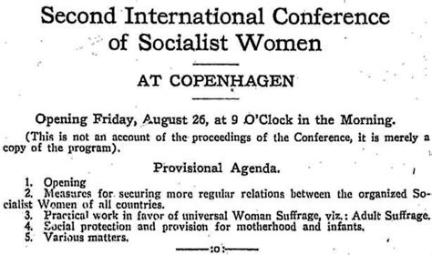 It's International Women's Day! First established by the 1910 International Socialist Women's ...