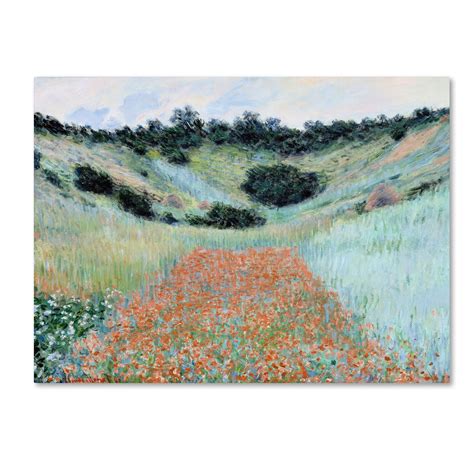 Trademark Fine Art 'Poppy Field Near Giverny' Canvas Art by Monet ...