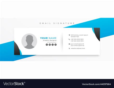 Email footer template design for business Vector Image