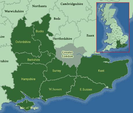 South East London Region City Map | Map of London Political Regional