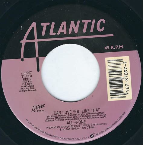 All-4-One - I'm Your Man / I Can Love You Like That (1995, Vinyl) | Discogs