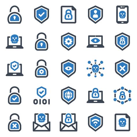 Cyber Security icon set - vector illustration . cyber, crime, security ...