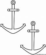 Anchors  Coloring Page Sea/Marine sketch template