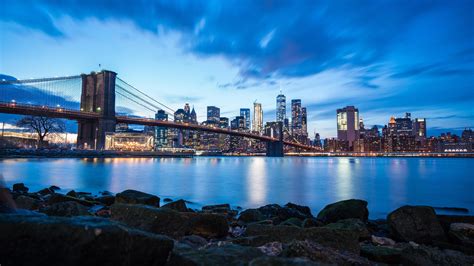 7680x4320 Brooklyn Bridge Blue Sky Buildings 8k 8k HD 4k Wallpapers, Images, Backgrounds, Photos ...