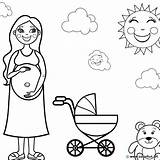 Pregnant woman Illustration coloring Page Download Or Print For Free sketch template