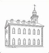 Kirtland Temple Coloring Page Pages sketch template