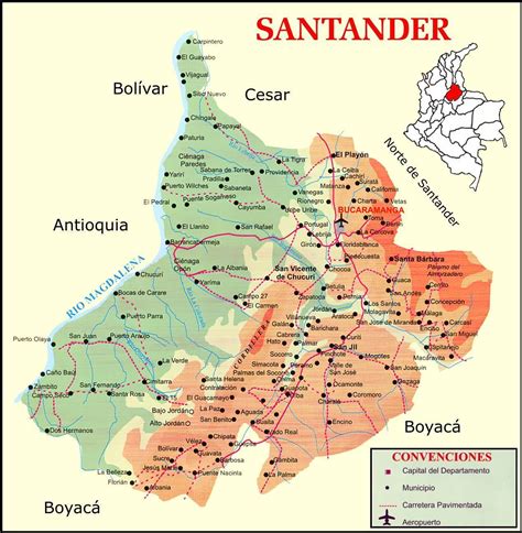 Mapa de carreteras de Santander - Tamaño completo