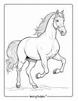 Horse Coloring Pages For Kids & Adults  World Of Printables sketch template