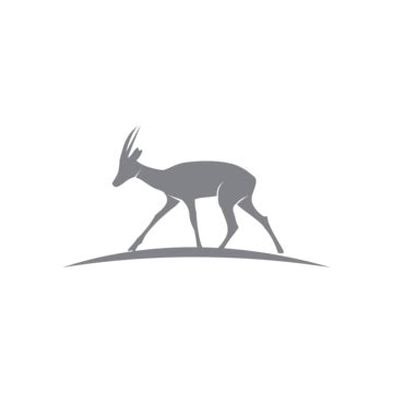 Isolated Antelope Mascot Template In Silhouette Design Illustration Vector, Antelope, Vertebrate ...