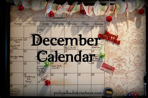 December Calendar Ideas - Pink Polka Dot Creations