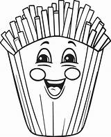 French Fries Coloring Page 34039581 Vector Art At Vecteezy sketch template