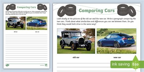 Cars Comparison Activity (teacher made) - Twinkl