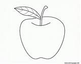 Preschool Apple Fruit S7539 Coloring Page Printable sketch template