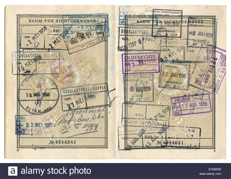 Passport stamps europe hi-res stock photography and images - Alamy