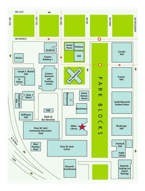 Psu Campus Map Portland - Fayina Theodosia