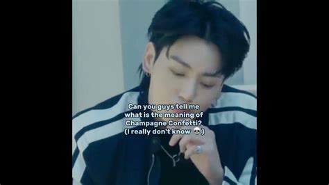 What is the meaning of CHAMPAGNE CONFETTI? Pls comment below #jungkook #shortvideo #shorts - YouTube