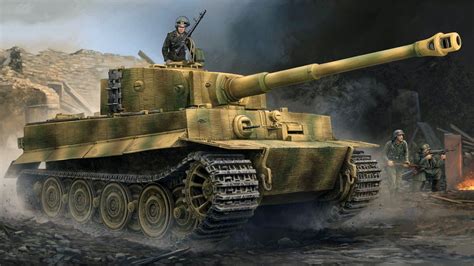 Wallpaper : Wehrmacht, World War II, vehicle, military, artwork, Panzerkampfwagen VI, tank ...