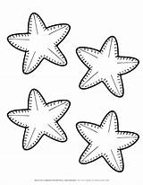 Engage Kids With Four Starfish Coloring Page & Marine Learning sketch template