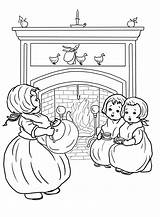 Polly Put The Kettle On Nursery Rhyme coloring Page  ColouringPages sketch template