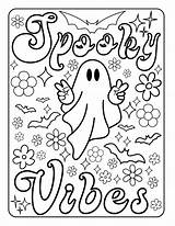 Retro halloween coloring Pages 14 Groovy Spooky Sheets For All  sketch template