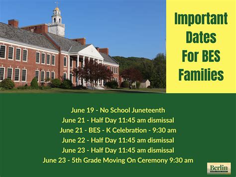 Calendar Reminders for BCSD Families | Berlin Central School District