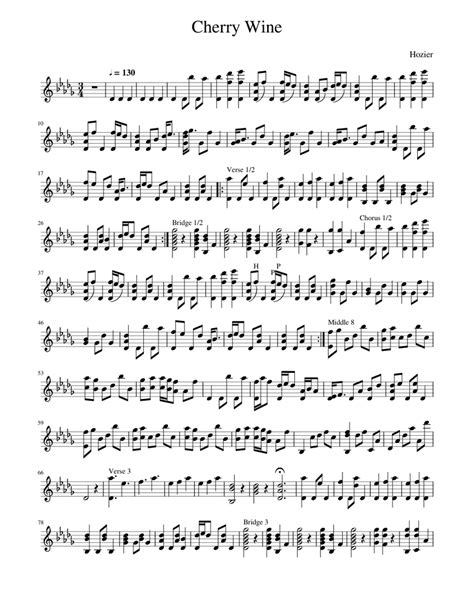 Cherry Wine Sheet music for Piano (Solo) Easy | Musescore.com