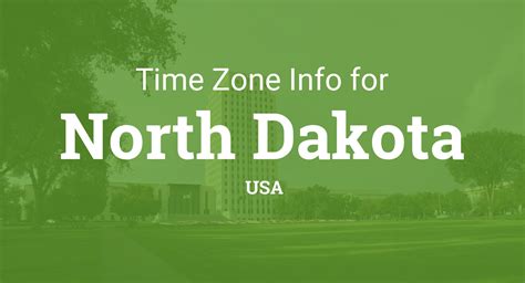 Time Zones in North Dakota, United States