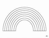 Free Printable Rainbow Outlines sketch template